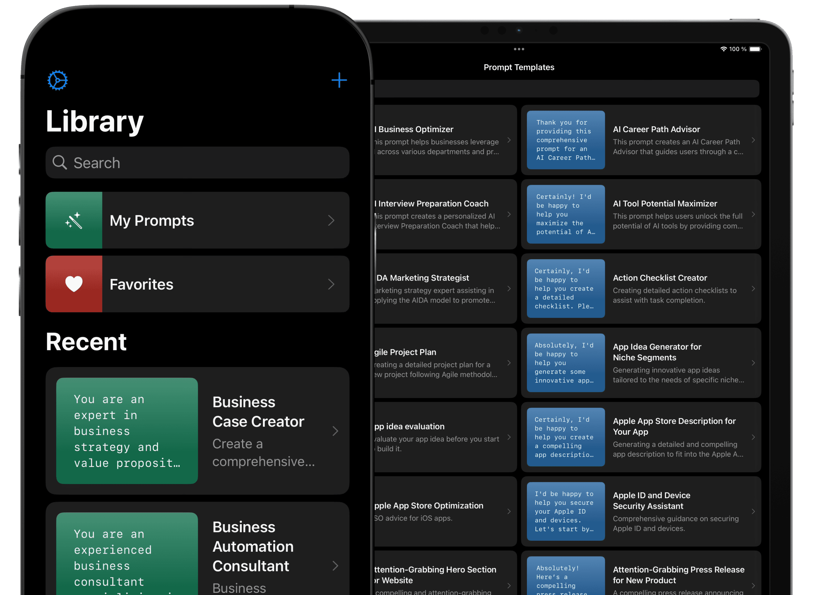 PromptKit App Main Screen